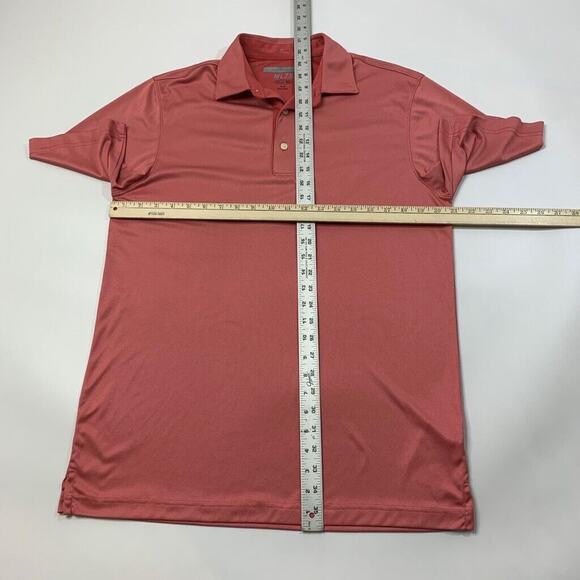 Greg Norman Polo Shirt Mens M Medium Salmon Pink ML75 Play Dry Performance Golf - Picture 6 of 10